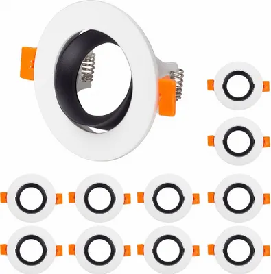 Produktbild von 10x Einbaurahmen Weiß 7506 Ø75 mm für Leuchtmittel GU10 | MR16 IP20