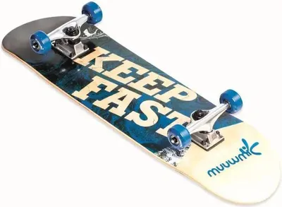 Image de Muuwmi Skateboard skrituļdēlis ar pārnēsājamo somu, ABEC 5, Wave