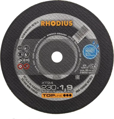 Obrázek produktu pro RHODIUS Extra tenký řezný kotouč XT24 230 x 1,9 x 22,23 TOPline