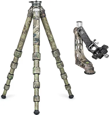 Produktbild von Leofoto Carbon-Dreibeinstativ LS-365CEX Ranger mit Nivellierbasis + PG-1 Gimbal Full Camo