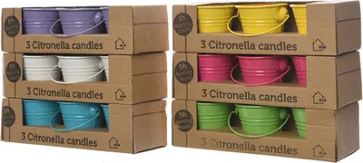 Produktbild von Decoris Moskitoschutz-Kerzen-Set Ø 5 x 6,5 cm Mehrfarbig 45 g