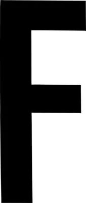 Produktbild von Klebebuchstabe "F" schwarz 100 mm