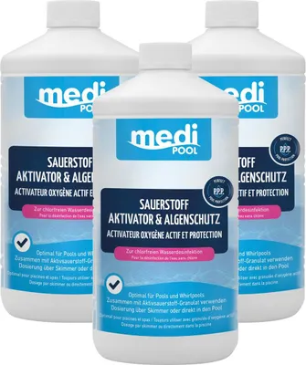 Produktbild von mediPOOL Sauerstoff Aktivator und Algenschutz 3x 1 L