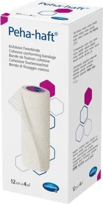 Produktbild von Hartmann Peha-haft® latexfrei Fixierbinde 12 cm x 4 m - 1 Stück | Packung (1 Stück)