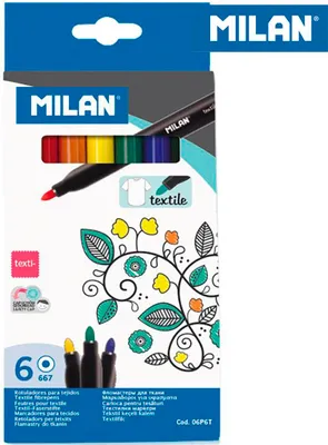 Produktbild von Carioca 6-Farben-Stiftset für Textilien MILAN