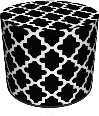 Produktbild von Bertoni Deko- Pouffe | Hocker | Stoffhocker | Ottomane | Sitzpouffe | D40 x 40 cm | Pouffe für Garten oder Wohnzimmer | Druck Marokko