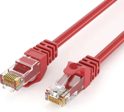 Produktbild von CAT 6 Patchkabel RJ45 Rohkabel LAN Kabel Ethernet Netzwerkkabel - Rot 1m