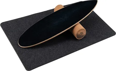 Produktbild von GOPLUS Balance Board aus Holz, Balancierbrett mit Rolle und rutschfester Oberfläche, Wackelbrett, Fitness zuhause, Hockey, Skateboarden & Snowboarden