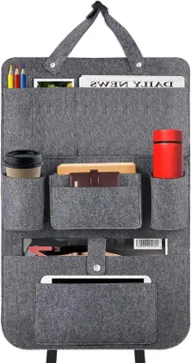 Produktbild von Famanu Autositz Organizer Set mit Sitzschutz - Grau