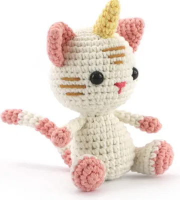 Image de Kit Crochet Chat-licorne 150 Mm - Graine Creative