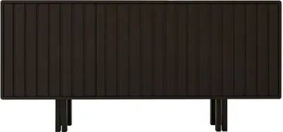 Produktbild von Vigge Grifflose Kommode Mit Push-To-Open System / Lamellen Effekt / 149 Cm / Schwarz
