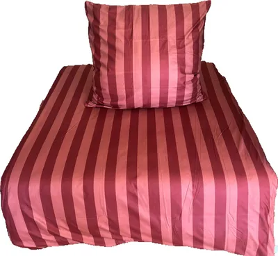 Produktbild von Hochwertige Flanell Bettwäsche Streifen Rot 2tlg.4tlg. diverse Größen: 2tlg. / 155x220cm/ 40x80cm
