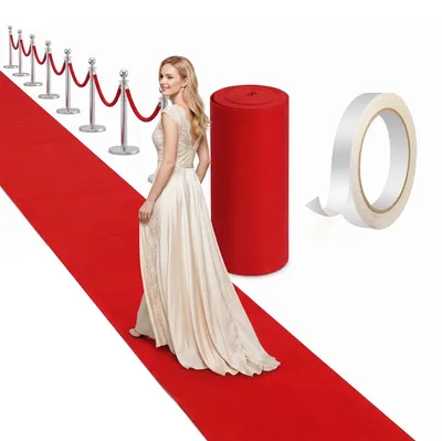 Roter Vlies-Teppichläufer 1 × 10 m, 100 g/m², Event-Deko