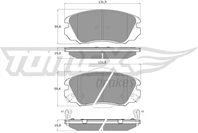 Produktbild von TOMEX brakes Bremsbeläge Satz Vorne Bremsklötze für OPEL INSIGNIA Caravan TX 16-33
