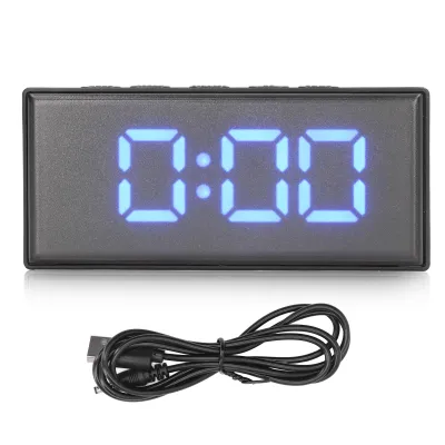 Obrázok produktu pre Digitálne hodiny, energeticky úsporné podsvietenie, LED zrkadlo, digitálny displej, elektronický budík pre internát, domácnosť, spálňu, modrý