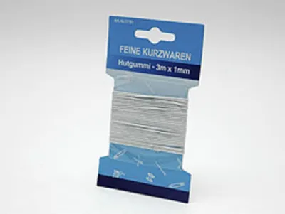 Obrázek produktu pro Elastická šňůrka na klobouky, 1 mm x 3 m, bílá