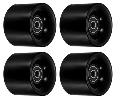 Produktbild von Skateboard Rollen 45x60mm Polyurethan80A Schwarz mit ABEC-Lagern für Cruiser & Mini-Boards