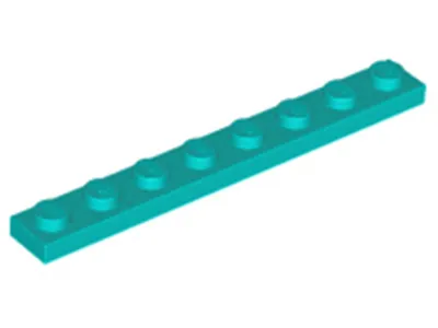 Produktbild von Lego® 1x8 Platte 3460 - 10 Stück Dunkles Türkies