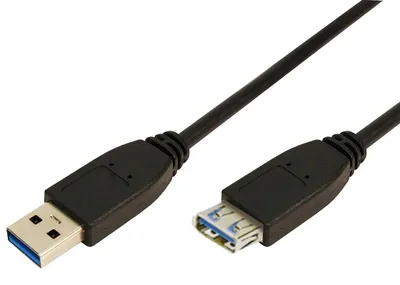 Immagine prodotto di Logilink USB Kabel A -> A St/Bu  3.00m Verl. schwarz