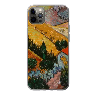 Produktbild von MuchoWow® Handyhülle Schutzhülle Hülle für iPhone 13 Pro Max Landschaft mit einem Haus und einem Ackerbauern - Vincent van Gogh Silikon Softcase Handy Hülle - Mobiltelefon