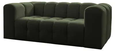 Image de Canapé Baloo, 2 places, pour salon, tissu Tiffany, vert