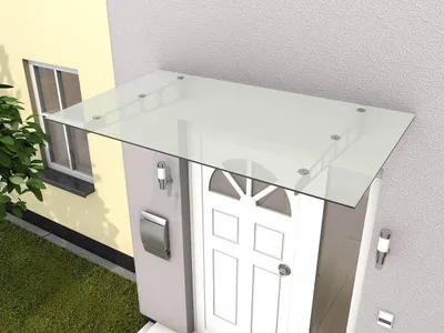 Obrázok produktu pre Vchodová strieška Gutta 1600 x 900 mm strieborna
