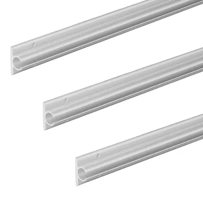 Image de Rail de tente aluminium 90° 120 x 2,5 cm autocollant - lot de 3 pièces