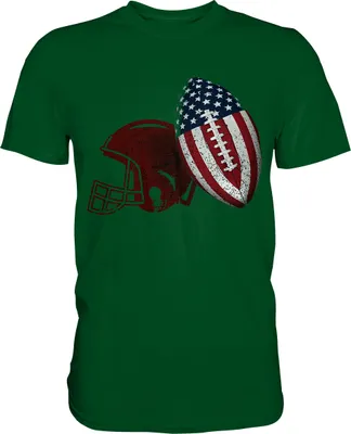 Produktbild von American Football US T-Shirt – Bottle Green / L