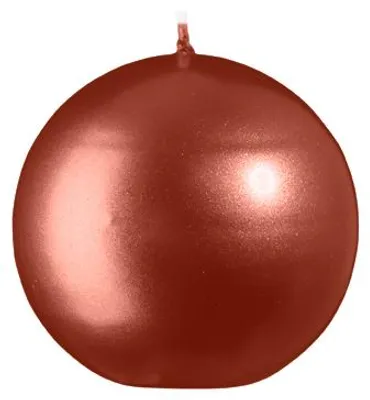 Produktbild von Kugelkerzen Metallic-Lack Matt Kupfer Copper Ø 8 cm, 6 Stück