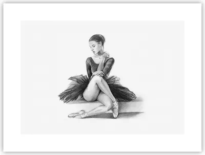 Produktbild von Poster - Poster ohne Rahmen - Ballerina Zeichnung Bleistift - 40x30 cm - Wand Bild - Wanddeko - Wandbilder - Kunstposter - Wandposter - Bilder - Kunstdruck - Wanddekoration - P2XAA40x30-4496