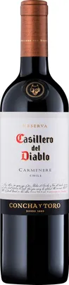 Image de Casillero Del Diablo Carmenere Reserva sec rouge rubis 750ml pack de 3