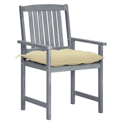 Produktbild von VidaXL 3078251, Terrasse, Gepolsterter Sitz, Akazienholz, Cremefarben, Weiß, Polyester, 610 mm
