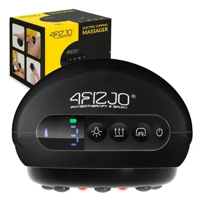 Produktbild von 4FIZJO Elektrischer Schröpf‑Cup 10×8 cm mit Licht‑ und Magnettherapie für Massage und Hautpflege schwarz