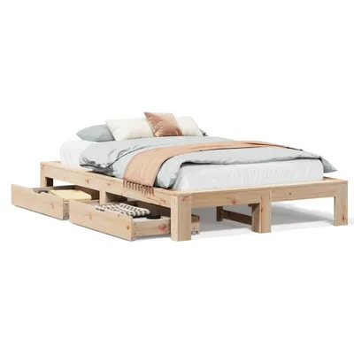 Obrázok produktu pre Posteľ bez matraca 135x190 cm masívna borovica