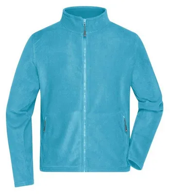 Produktbild von James and Nicholson - Fleecejacke für Herren LT2504 (XL) (Türkis)