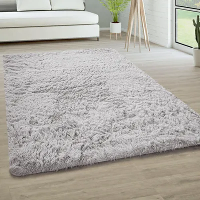 Produktbild von Hochflor Teppich Wohnzimmer Fellteppich Kunstfell Shaggy Flauschig Einfarbig Grösse 140x200 cm