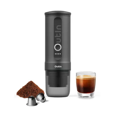 Immagine prodotto di Macchina per caffè espresso portatile grigio siderale Outin OTEM-01-SG