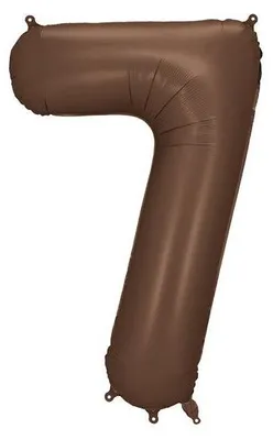 Produktbild von Folienballon Zahl 7 in Braun 86cm