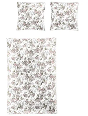 Produktbild von Irisette Mako-Satin Bettwäsche-Garnitur Tokio 8537  Farbe weiss  155x220+80x80cm