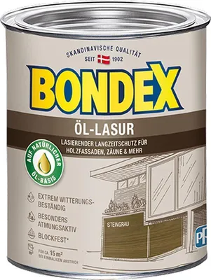 Produktbild von Bondex Öl-Lasur Steingrau 0,75l - 391321