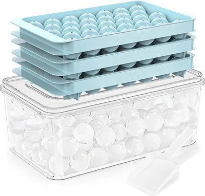 Produktbild von Famanu Eiswürfelform 3 Stück - Mini-Runde Eiswürfelformen mit Deckel