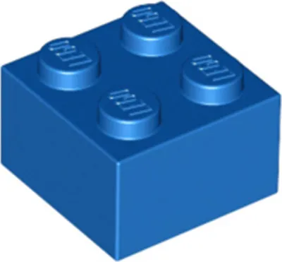 Image de 1 pièce LEGO, pièce c. 3003 en bleu (bleu)