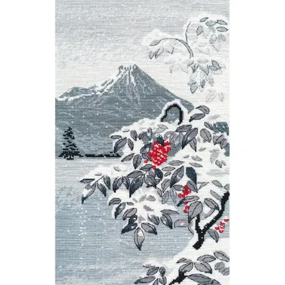 Produktbild von Oven Kreuzstich Set "Winterlandschaft mit Eberesche ", Zählmuster, 20x33cm
