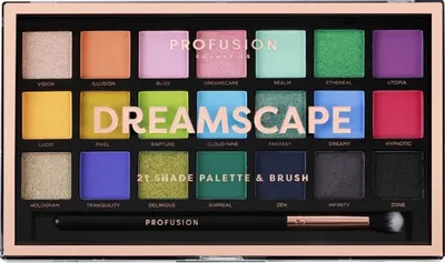 Image de Palette d'ombres à paupières Dreamscape 21 ombres à paupières avec pinceau