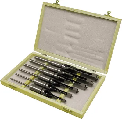 Image de Coffret de 6 mèches et bédanes carrés D. 6, 8, 10, 12 ,14 et 16 mm Q.19 mm