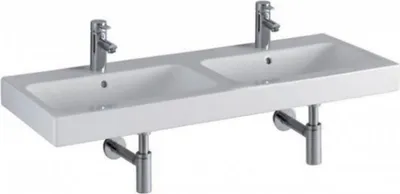 Produktbild von GEBERIT Doppelwaschtisch iCon 120 cm weiß mit KeraTect® Spezialglasur 124120600