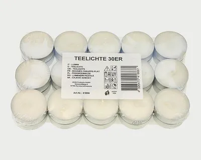 Obrázek produktu pro 30 čajových svíček s dobou hoření 4 hodiny