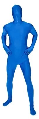 Produktbild von Morphsuits Blauer Morphsuit für Erwachsene, Ganzkörperanzug Herren Damen, Faschingskostüm - M (150cm-162cm)