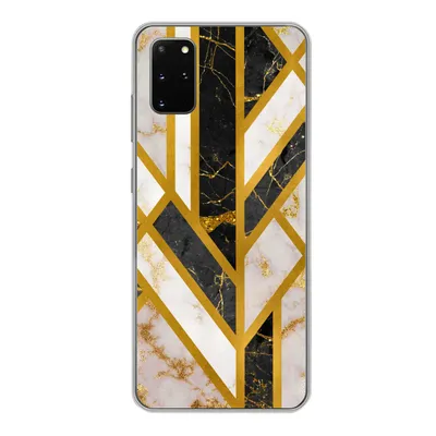 Produktbild von MuchoWow® Handyhülle Schutzhülle Hülle für Samsung Galaxy S20 Plus Marmor - Gold - Glitzer - Luxus Silikon Softcase Handy Hülle - Hartschale