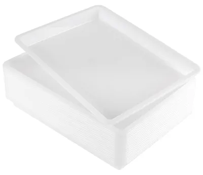 20 Kunststoff-Aktivitätsboxen, 39,5x28,5x4 cm, weiß, stapelbar